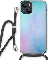 Case Company® - iPhone 13 mini hoesje met Koord - Mist pastel - Telefoonhoesje met Zwart Koord - Extra Bescherming aan alle Kanten en Over de Schermrand