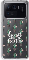 Case Company® - Xiaomi Mi 11 Ultra hoesje - Cactus quote - Soft Cover Telefoonhoesje - Bescherming aan alle Kanten en Schermrand