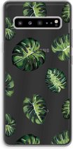 Case Company® - Samsung Galaxy S10 5G hoesje - Tropische bladeren - Soft Cover Telefoonhoesje - Bescherming aan alle Kanten en Schermrand