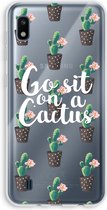 Case Company® - Samsung Galaxy A10 hoesje - Cactus quote - Soft Cover Telefoonhoesje - Bescherming aan alle Kanten en Schermrand