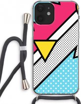 Case Company® - iPhone 12 mini hoesje met Koord - Pop Art #3 - Telefoonhoesje met Zwart Koord - Extra Bescherming aan alle Kanten en Over de Schermrand