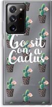 Case Company® - Samsung Galaxy Note 20 Ultra / Note 20 Ultra 5G hoesje - Cactus quote - Soft Cover Telefoonhoesje - Bescherming aan alle Kanten en Schermrand