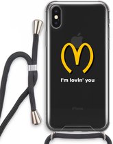 Case Company® - iPhone XS Max hoesje met Koord - I'm lovin' you - Telefoonhoesje met Zwart Koord - Extra Bescherming aan alle Kanten en Over de Schermrand