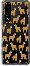 Case Company® - Sony Xperia 5 III hoesje - Alpacas - Soft Cover Telefoonhoesje - Bescherming aan alle Kanten en Schermrand
