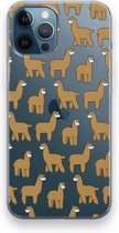 Case Company® - iPhone 12 Pro hoesje - Alpacas - Soft Cover Telefoonhoesje - Bescherming aan alle Kanten en Schermrand