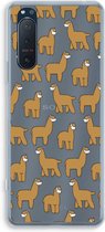 Case Company® - Sony Xperia 5 II hoesje - Alpacas - Soft Cover Telefoonhoesje - Bescherming aan alle Kanten en Schermrand