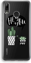 Case Company® - Huawei P Smart (2019) hoesje - Hey you cactus - Soft Cover Telefoonhoesje - Bescherming aan alle Kanten en Schermrand