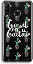 Case Company® - Huawei P30 Lite hoesje - Cactus quote - Soft Cover Telefoonhoesje - Bescherming aan alle Kanten en Schermrand