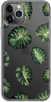 Case Company® - iPhone 11 Pro hoesje - Tropische bladeren - Soft Cover Telefoonhoesje - Bescherming aan alle Kanten en Schermrand