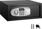 Seguridad Elektronische Kluis - sleutelkluis - kluis brandwerend - kluisje met cijferslot - tijdslot - elektronische kluis digitaal - zwart - elektrisch cijferslot - geldkistje - d