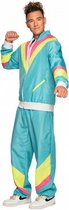 trainingspak retro heren polyester blauw maat XXL
