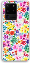 Case Company® - Samsung Galaxy S20 Ultra hoesje - Little Flowers - Soft Cover Telefoonhoesje - Bescherming aan alle Kanten en Schermrand