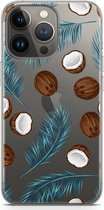 Case Company® - iPhone 13 Pro hoesje - Kokosnoot - Soft Cover Telefoonhoesje - Bescherming aan alle Kanten en Schermrand