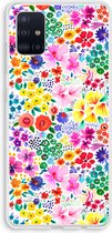 Case Company® - Samsung Galaxy A51 4G hoesje - Little Flowers - Soft Cover Telefoonhoesje - Bescherming aan alle Kanten en Schermrand