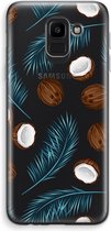 Case Company® - Samsung Galaxy J6 (2018) hoesje - Kokosnoot - Soft Cover Telefoonhoesje - Bescherming aan alle Kanten en Schermrand