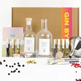Gin By You® Geschenkset - Gin Tonic Cocktail Gift Set - Premium Kruiden Cadeau Box | Pakket om zelf gin te maken met beschrijfbaar etiket