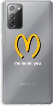 Case Company® - Samsung Galaxy Note 20 / Note 20 5G hoesje - I'm lovin' you - Soft Cover Telefoonhoesje - Bescherming aan alle Kanten en Schermrand