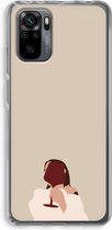 Case Company® - Xiaomi Redmi Note 10 Pro hoesje - I drink wine - Soft Cover Telefoonhoesje - Bescherming aan alle Kanten en Schermrand