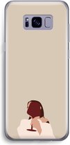 Case Company® - Samsung Galaxy S8 hoesje - I drink wine - Soft Cover Telefoonhoesje - Bescherming aan alle Kanten en Schermrand
