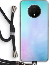 Case Company® - OnePlus 7T hoesje met Koord - Mist pastel - Telefoonhoesje met Zwart Koord - Bescherming aan alle Kanten en Over de Schermrand