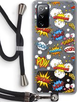 Case Company® - Samsung Galaxy S20 FE / S20 FE 5G hoesje met Koord - Pow Smack - Telefoonhoesje met Zwart Koord - Bescherming aan alle Kanten en Over de Schermrand