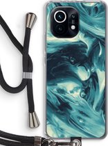 Case Company® - Xiaomi Mi 11 hoesje met Koord - Dreaming About Whales - Telefoonhoesje met Zwart Koord - Bescherming aan alle Kanten en Over de Schermrand