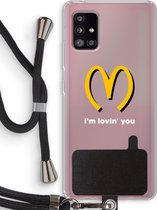 Case Company® - Samsung Galaxy A51 5G hoesje met Koord - I'm lovin' you - Telefoonhoesje met Zwart Koord - Bescherming aan alle Kanten en Over de Schermrand
