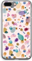 Case Company® - iPhone 8 Plus hoesje - Terrazzo Memphis - Soft Cover Telefoonhoesje - Bescherming aan alle Kanten en Schermrand