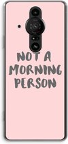 Case Company® - Sony Xperia Pro-I hoesje - Morning person - Soft Cover Telefoonhoesje - Bescherming aan alle Kanten en Schermrand