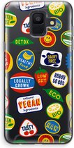 Case Company® - Samsung Galaxy A6 (2018) hoesje - Fruitsticker - Soft Cover Telefoonhoesje - Bescherming aan alle Kanten en Schermrand