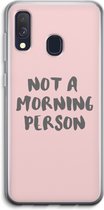 Case Company® - Samsung Galaxy A40 hoesje - Morning person - Soft Cover Telefoonhoesje - Bescherming aan alle Kanten en Schermrand