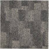 Zandvoort Bruingrijs - 50x50cm - Tapijttegels - 5m2 / 20 tegels - Laagpolig, bouclé tapijt - Vloer