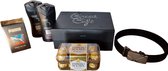 GreatGift® - Cadeaupakket Voor Hem - Met Riem - AXE Parfum - 2x AXE shampoo - 16x Ferrero Rocher chocolade