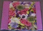 Rozen en bloemen - papieren lunch servetten