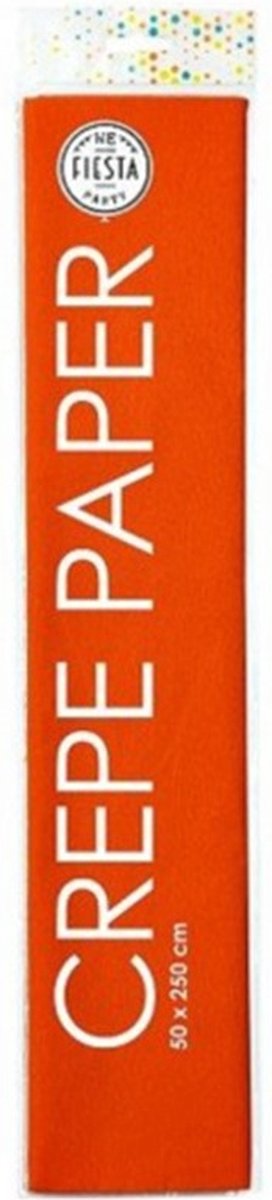 Crepe papier oranje 250 x 50cm