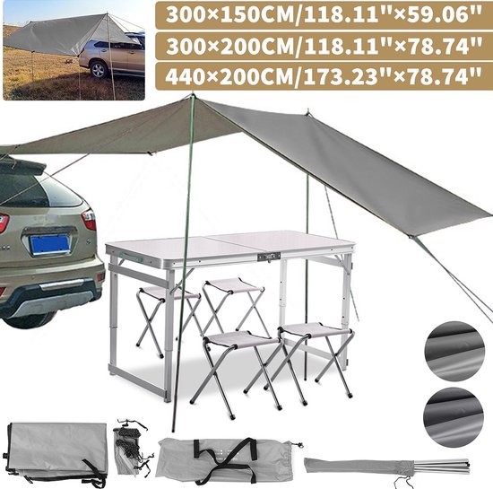 oorlog Kust drijvend Carefree-300*150cm camping auto luifel-voortent luifel-Auto tarp-Carside  tarp-Rooftop... | bol.com