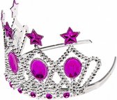 diadeem meisjes 24 x 15 x 8 cm roze/zilver