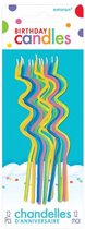 verjaardagskaarsjes Coil 12,7 cm multicolor 12 stuks