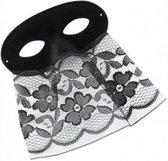 verkleedmasker Domino zwart one-size