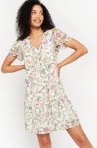 LOLALIZA A-lijnjurk met bloemenprint - Veelkleurig - Maat 48