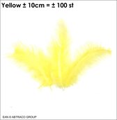 Pluim / Veertjes kleur GEEL  ± 100 st / ± 10cm (EAN (c) Abtraco)