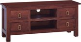 Tv meubel klassiek bruin 100x30x45 cm massief mahoniehout