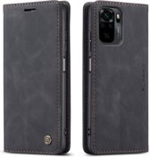 CaseMe - Hoesje geschikt voor Xiaomi K40 - Wallet Book Case - Magneetsluiting - Zwart