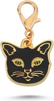 Halsband Hanger-Huisdier Sierraden - Huisdier Jewellery - Charm Badel Hanger - Zwarte Kat