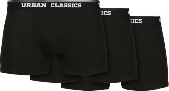 Urban Classics - Organic 3-Pack Boxershorts set - M - Zwart