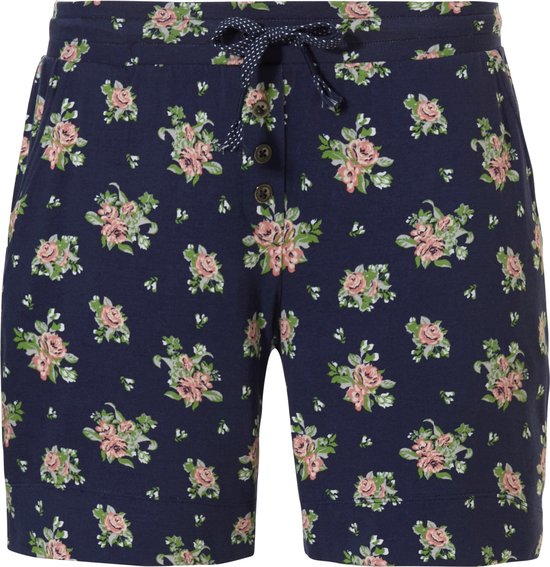 Pastunette pyjama short dames kort - Blue Flower - L - Blauw