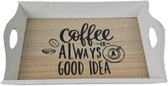 Mini dienblad - Hout - 'Coffee Is Always A Good Idea' - Decoratie - Huis