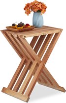 Table pliante Relaxdays bois - table d'appoint pliante - table basse - table de balcon - table de jardin
