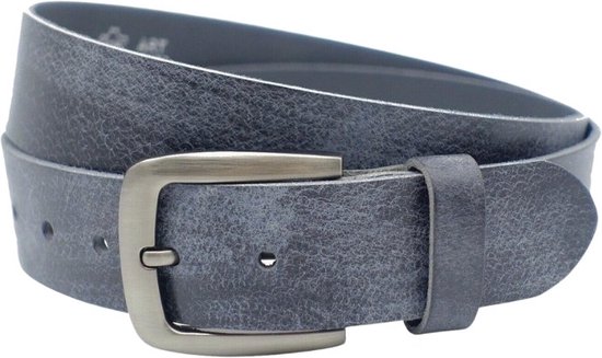 Exclusieve heren/dames riemen leer blauw - Taillemaat: 100 - Brede leren riem - Stoere Riem - Buffelleer - Navy