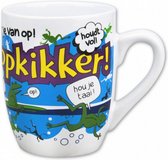 mok cartoon-stijl opkikker keramiek 325ml wit